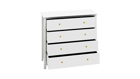 Commode Luna 4 laden, white