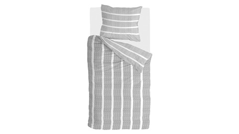 Dekbedovertrek Stripe Along, antraciet
