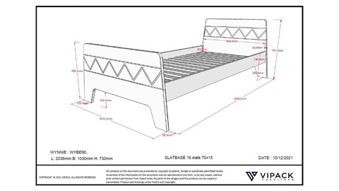 Bed Wynnie, roze