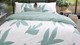 Dekbedovertrek Simple Leaves, off-white+groen