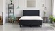 Boxspring California vlak met gestoffeerd matras, blauw