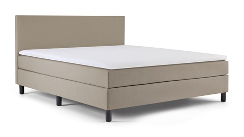 Box Lowen Plus vlak met gestoffeerd matras, grey beige