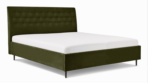 Bed Luxe met hoofdbord Button, groen