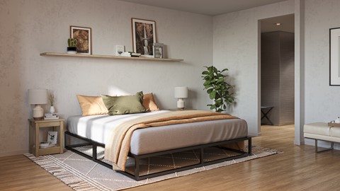 Metal bed Essential matras |