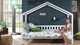 Sofabed Dallas als huis, wit