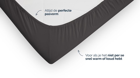 Hoeslaken B Bright Jersey, antraciet