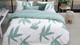 Dekbedovertrek Simple Leaves, off-white+groen