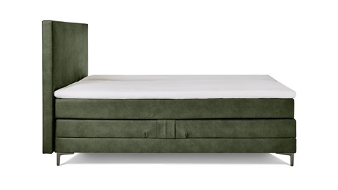 Boxspring Broad verstelbaar met gestoffeerd matras, groen