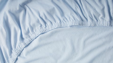 Hoeslaken Jersey splittopper, blauw