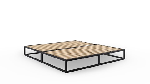 Emma Metal bed met Essential matras, Zwart