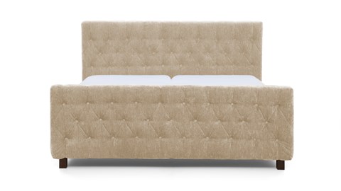Box Diamond verstelbaar met gestoffeerd matras, beige