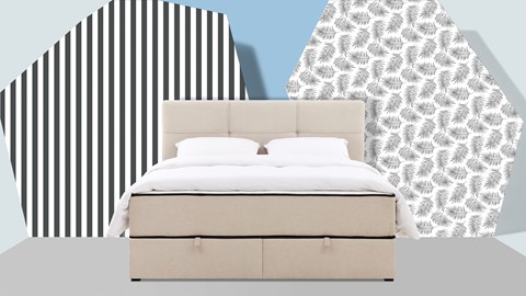 Opbergbed Mani, creme