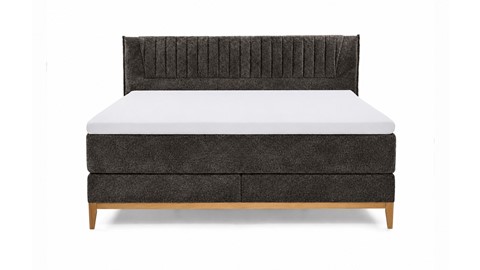 Boxspring Nove vlak met gestoffeerde matras, graphite