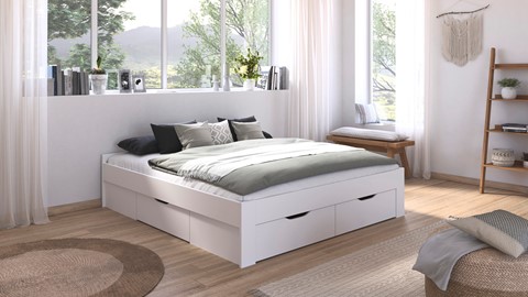 Bed Nori met 4 opbergladen Bed Nori met 4 opbergladen