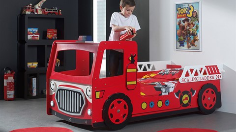 Bed Fire truck, rood
