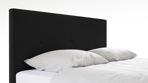 Boxspring Illinois vlak met Bridge matras 2-persoons, zwart