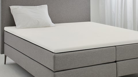 Hoeslaken Basic splittopmatras, ivoor