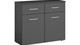 Commode Reno met 2 laden en 2 deuren, grijs metallic