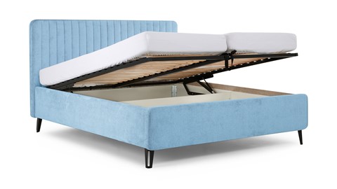 Opbergbed Sunna, lichtblauw