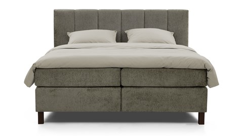 Boxspring Cloud vlak met gestoffeerd matras, thyme