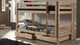 Stapelbed Pino 140 cm hoog, natuur