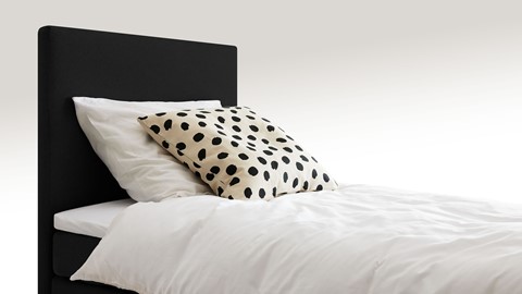 Box Alaska vlak met gestoffeerd matras 1-persoons, zwart