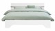 Bed Wald met lattenbodem, polyether matras en 2opbergladen, wit