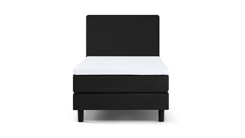 Boxspring California vlak met gestoffeerd matras 1-persoons, zwart