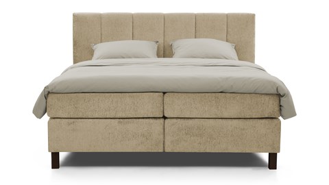 Boxspring Cloud vlak met gestoffeerd matras, zand