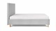Bed Luxe met hoofdbord Arrow, grijs