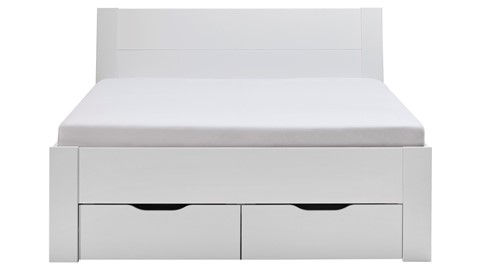 Bed Space met hoofdbord en opbergladen, wit
