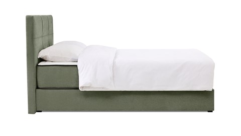 Opbergbed Mani met gestoffeerd matras, donkergroen monte