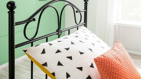 Bed Quincy, zwart