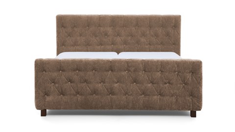 Box Diamond verstelbaar met gestoffeerd matras, taupe