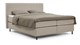 Boxspring Stripe vlak met gestoffeerd matras, lichtgrijs