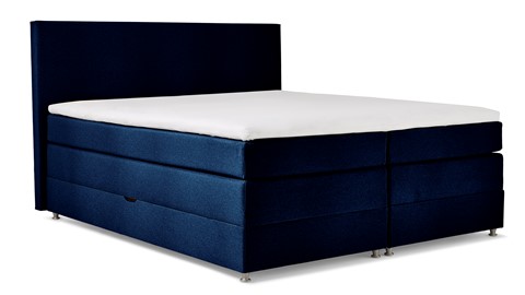 Opbergboxspring Square met gestoffeerd matras, floyd donkerblauw