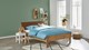 Bed Space met lederlook hoofdbord, eiken + bruin