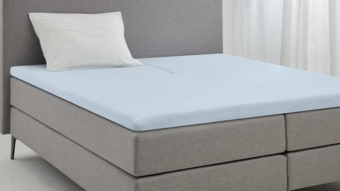 Hoeslaken Jersey splittopper, blauw