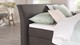 Boxspring Morero vlak met gestoffeerd matras, antraciet