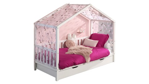 Textielset voor huisbed Dallas, wit