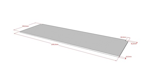 Bureaublad voor hoogslaper Pino Mezzanine, grijs