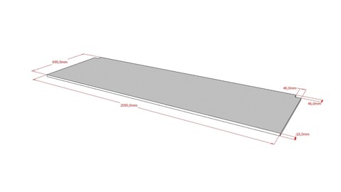 Bureaublad voor hoogslaper Pino Mezzanine, grijs