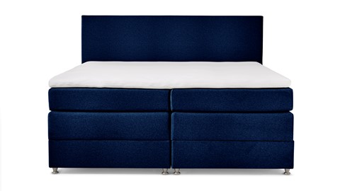 Opbergboxspring Square met gestoffeerd matras, floyd donkerblauw