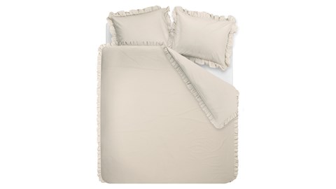 Dekbedovertrek Uni Ruffle, sand