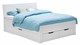 Bed Space met hoofdbord en opbergladen, wit