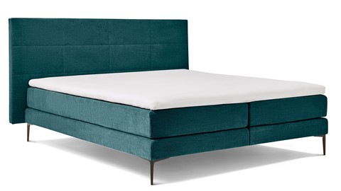 Boxspring Blocks vlak met gestoffeerd matras, groen