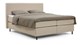 Boxspring Stripe vlak met gestoffeerd matras, desert