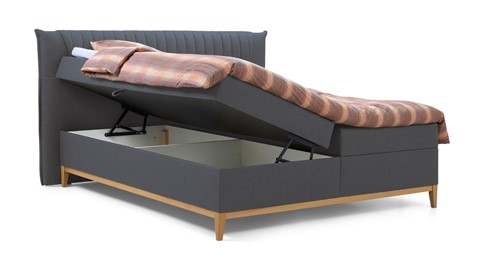 Opbergbox Nox met topmatras, donkergrijs