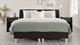 Boxspring Morero vlak met polyether matras, zwart