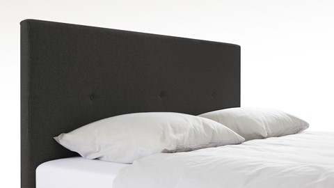 Boxspring Illinois vlak met Bridge matras 2-persoons, donkergrijs